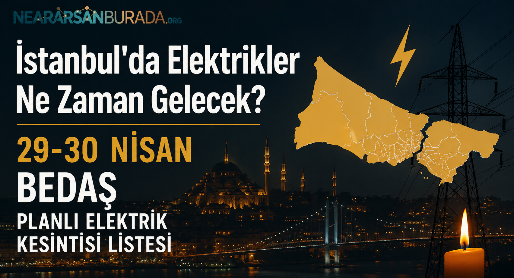 İstanbulda Elektrik Kesintisi