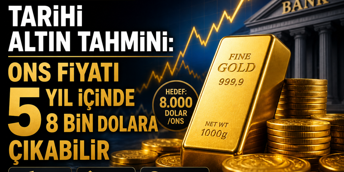 Dev Bankadan Tarihi Altın Tahmini Ons Fiyatı 5 Yıl İçinde 8 Bin Dolara Çıkabilir