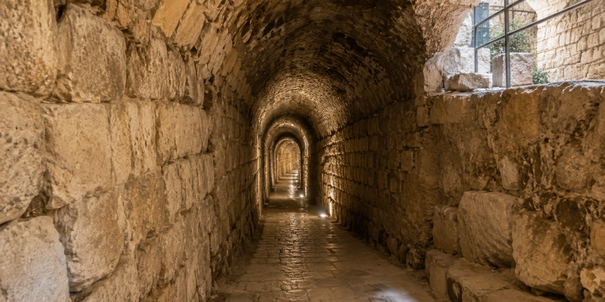 Kudüs te Gizemli Antik Tünel Bulundu