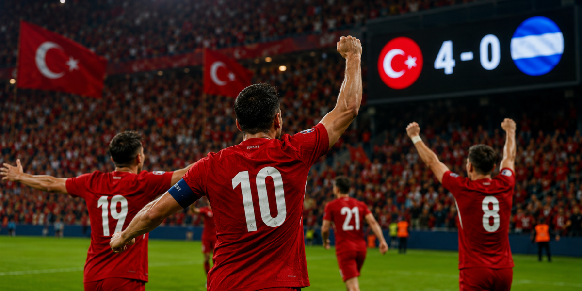 Türkiye Kuzey Makedonya maçında 4-0 öne geçti