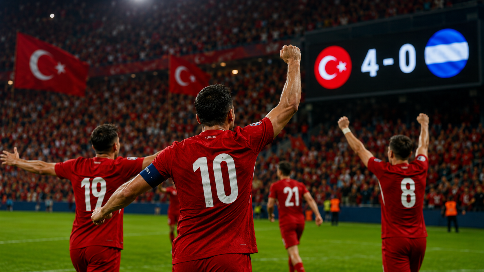 Türkiye Kuzey Makedonya maçında 4-0 öne geçti