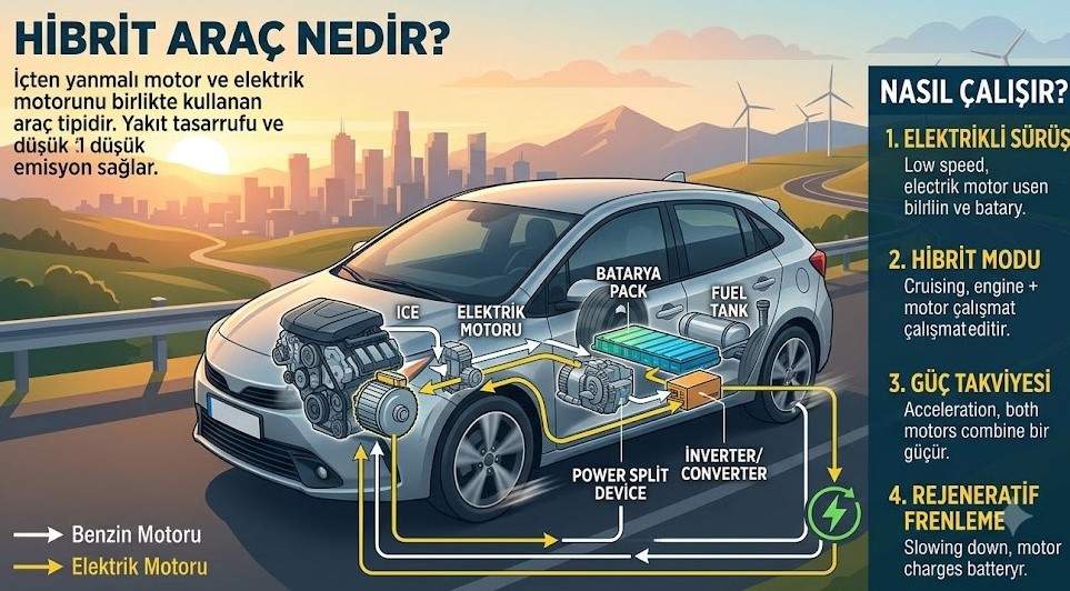 Hibrit ve elektrikli araç farkları nelerdir